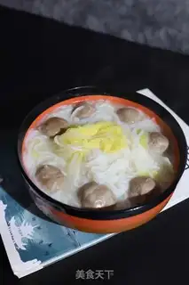 Make Beefball boiled rice powder step 8