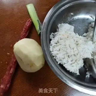 Make Potato sausage fried rice step 0