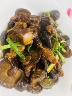 Make Flaming mushroom chicken step 4