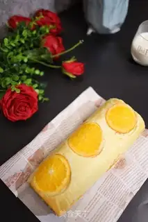 Make Orange cake roll step 16