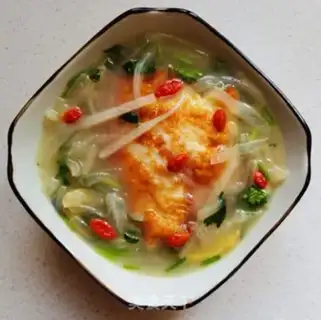 Make Fried egg radish soup step 13