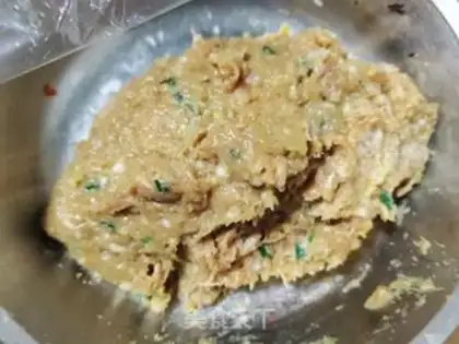 Make Tofu puffed meat step 1