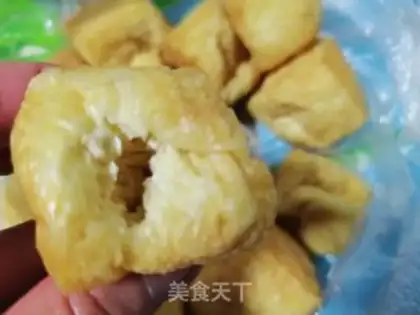 Make Tofu puffed meat step 2