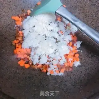 Make Sausage fried rice step 2