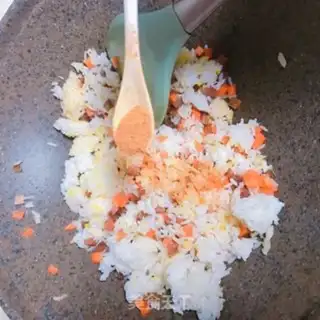 Make Sausage fried rice step 3