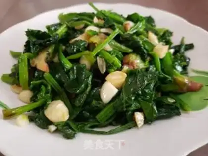 Make Garlic spinach step 6