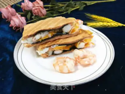 Make Fried egg shrimp sandwich step 12