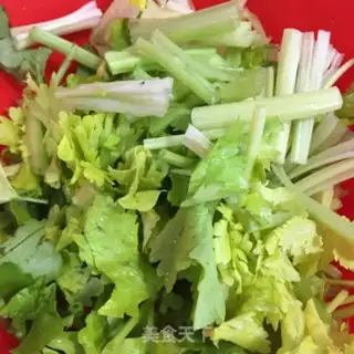 Make Soy-dry, fried celery step 1