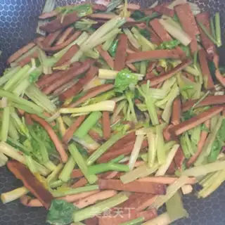 Make Soy-dry, fried celery step 4