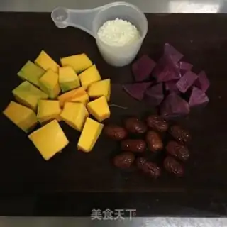Make Porridge of red-tree potato pumpkins step 0