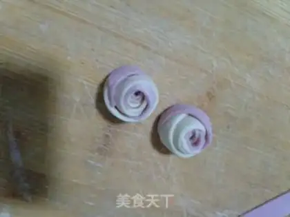 Make Double rose buns step 4