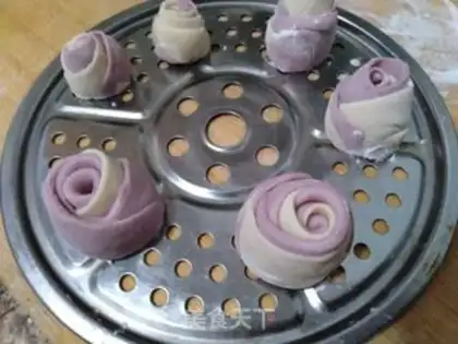Make Double rose buns step 5