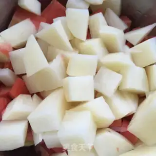 Make curry chicken curry, potatoes and rice step 5