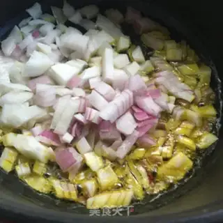 Make curry chicken curry, potatoes and rice step 6