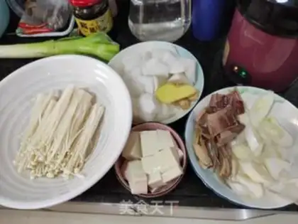 Make Seafood tofu step 1