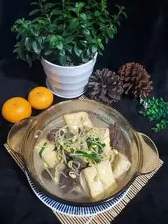 Make Soybean sprouts and duck blood step 12