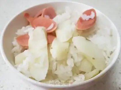 Make Ham intestinal rice step 6