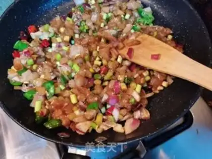 Make Chicken pecs, garlic and rice step 9