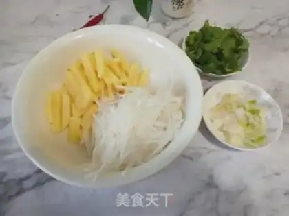 Make radish potato soup step 1