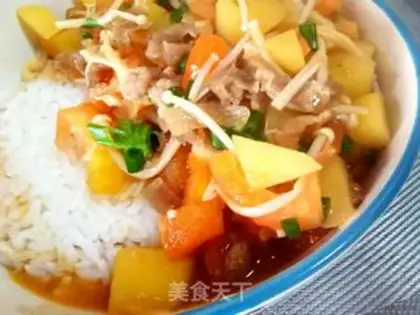 Make Tomato fat cow rice step 24