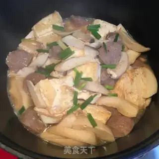 Make Beefball mushroom tofu step 7