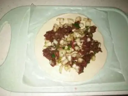 Make Muffin beef cake step 9