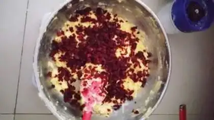 Make Cranberry cookies step 1