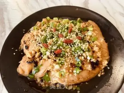 Make Pyramid and garlic cod step 3