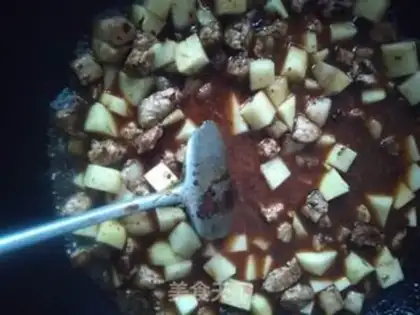 Make Potato red meat step 7