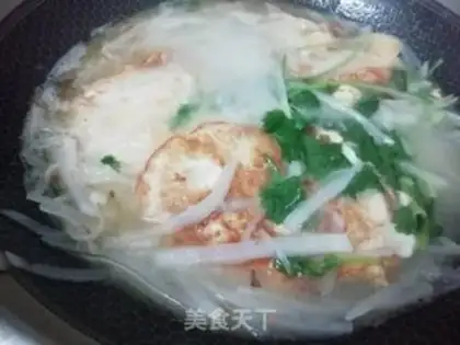 Make Egg radish soup step 2