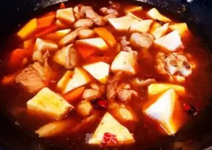 Make Apricot, potato carrot, chicken leg step 8