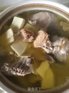 Make Steak ham and chicken soup step 4
