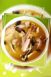 Make Steak ham and chicken soup step 6