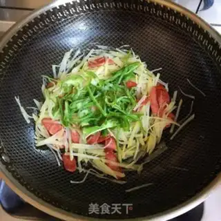 Make Ham pepper potatoes step 5