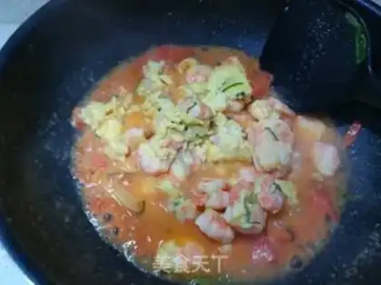 Make Tomato-flavored eggs and shrimp step 10