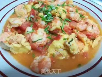 Make Tomato-flavored eggs and shrimp step 11
