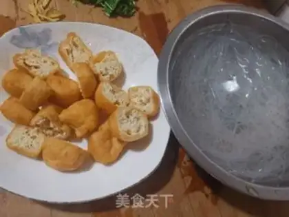 Make Duck blood fan soup step 0