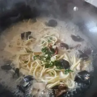 Make Three fresh chicken noodles step 16