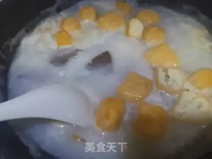 Make Duck blood fan soup step 5
