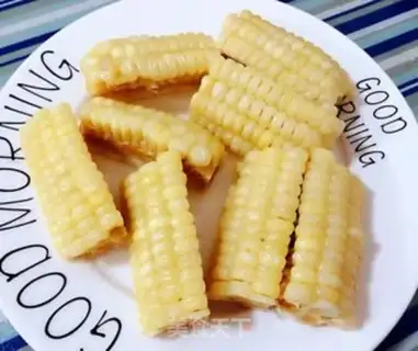 Make The corn in the rice chops step 1