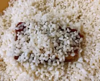 Make The corn in the rice chops step 4