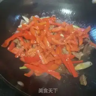Make Sweet pepper fried pork liver step 8