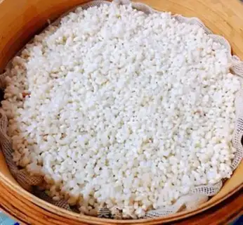 Make The corn in the rice chops step 5
