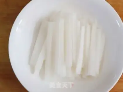 Make Sweet white radish dry step 1
