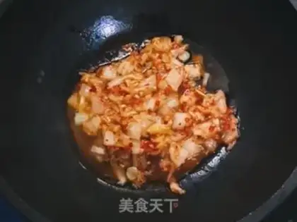 Make Hot cabbage tofu soup step 2