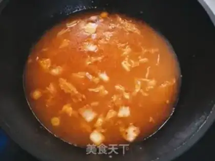 Make Hot cabbage tofu soup step 4