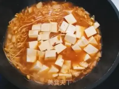 Make Hot cabbage tofu soup step 6