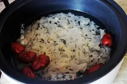 Make ♪ The fruit soup of the silver palms ♪ step 1