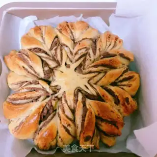 Make Christmas snow bread step 18