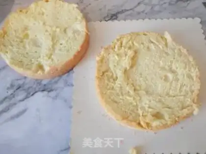 Make The cartoon character is eight-inch cream cake step 1